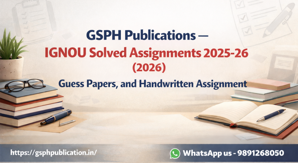 IGNOU Solved Assignment 2025-26 (2026)